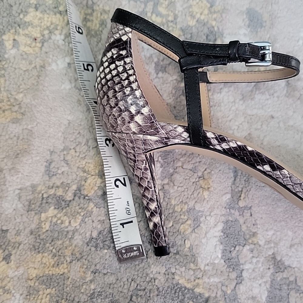 Michael Michael Kors Snakeskin 3" Leather Sandal - Picture 9 of 11